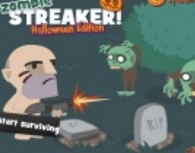 Zombie Streaker - Your mission is to survive as long as possible and fight against zombies that are attacking you all the time. You have shotgun at your disposal to kill those creeps. Pick up ammo when it appears on the screen. Run over the pumpkin to activate the time bomb. Use W A S D to move. Use Mouse to aim and shoot.