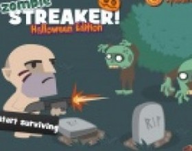 Zombie Streaker - Попробуй выжить как можно дольше в яростной битве с мертвяками! Зомби нападают постоянно, потому у твоей двустволки не будет времени для отдыха. Не забывай поднимать на экране патроны. Перебеги через тыкву, чтобы активизировать бомбу замедленного действия. Передвижение клавишами W, A, S, D. Целься и стреляй мышкой.