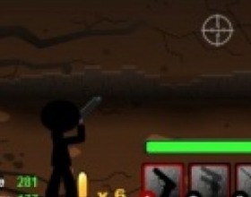 Zombies Last Stand - Another shooting game where all you have to do is defend yourself from attacking zombies. At the beginning you're shooting alone, but as game progresses you'll be able to hire team mates. Use Mouse to aim and fire. Press R to reload.