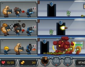 Zombo Buster - Another game with zombies :) This is defence game, but not usual. In this game you have to protect your doors in multiple stages. It means that you have to switch between floors to kill them all. Follow in game tutorial to learn all controls. Use mouse to place your shooters. Hold S button and drag with your mouse to switch floors.