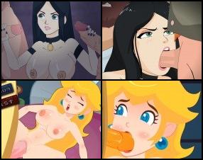 In this mini game you can pick one of the girls from 2 different movies. The first one is Laura Kinney from X-23. She's hot and ready to please two guys at the same time. On the other hand we have Princess Peach from Bowser's Castle who is also ready to take care of your cock.