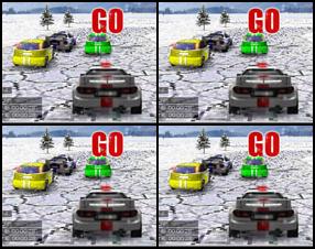 Select your car and race on these great tracks. You need to place 1st to unlock the next track. One of the cars is better than the other at certain things. Try all of them. Use the arrow keys to control the car. The down arrow is the break.