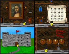 Your aim is to get the key in each level to open the exit door. Help little chick called Red to navigate through the castle and find the chocolate muffin. Use Mouse to move and interact with objects and environment.
