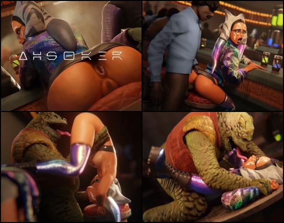 You'll find yourself in a galaxy far, far away, where endless flirting and sex await! You play as Ahsoka Tano, the fiery orange-skinned warrior from Star Wars. Suddenly, she decides to explore a whole new world, a tough sex with no warm-up. She heads to a bar packed with strange, charming, and not-so-pleasant guys from across the universe. Each of them has their own desires and expectations. Will she flirt with them or start to fuck right away? In this game, it’s up to you to decide how far things go. Maybe it’s just a fun night, or maybe it turns into something unforgettable.