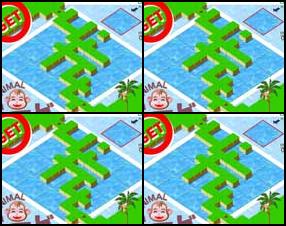 Put the piece which appears at random on the water surface. Complete a route, and pass an ape to the opposite shore. Use a mouse to control the game. Good luck!