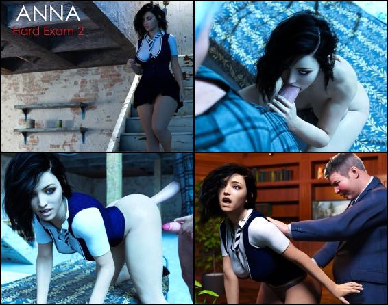 In the second part of the game, Anna is still studying in college. She successfully passed all exams and received a scholarship. But this is not because she is very smart: she just had sex with her teacher. There is one more problem, the janitor caught them having sex, and now Anna has to do whatever he says to keep her secret.