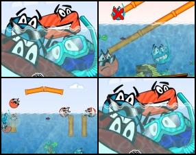 Your goal is to drop friendly aqua dudes into the water. Red ones must end up at the surface of the water, but blue ones have to drown to the bottom. Use Mouse to place objects on the screen.