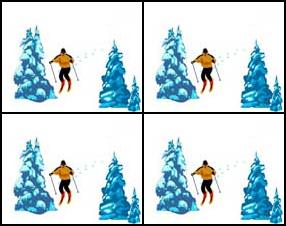 Move your mouse cursor to the RIGHT or LEFT to navigate your skier through treacherous terrain. The farther you move your mouse, the faster the skier will turn to catch up to it. Use your SPACEBAR to jump. You can jump over rock to avoid them, but you cannot jump over trees. Occasionally your skier gets a cramp and can’t jump for a bit. Pick up power logos to restore your energy levels. Careful, they can be tricky to get!