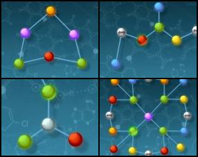 Your aim is to remove atoms in correct order and predict how will merge molecules to clear each level from them. Use mouse to click on an atom that is attached to two or more of the same color to combine them. Do that until screen contains none balls.