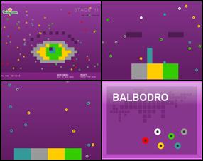 В этой многоуровневой игре вам надо избавиться от разноцветных коробок, сбрасывая на них шары соответствующего цвета. Чтобы отправить шары в свободное падение, выделите мышкой область с одной или несколькью летающими сферами.