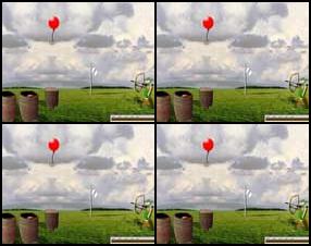 A little Robin Hood-like guy is trying to shoot all balloons. Use your bow and arrows to burst the balloons. Press space bar to adjust the increase power of the shot, press arrow keys to set the direction.