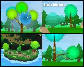 Do whatever it takes to protect your tree from attacking evil bugs. Help your trees to grow and build limbs and cannons to shoot down all evil bugs! Use Arrow keys to scroll the screen. Use Z and X to zoom in and out. For everything else use mouse to click on the tree and make selections.