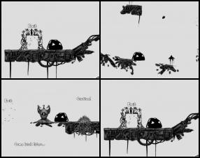 Your task is to guide black creature around mysterious places. You can shoot black liquid to see various walls, bridges and obstacles in your way. Use Arrow keys to move, Down arrow key to action. Use Mouse to aim and shoot.