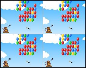Use the mouse to aim and throw darts at the balloons, popping as many as possible with each dart. Special balloons have special effects when popped, try to discover what each does. 50 levels here. :)