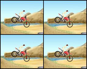Prepare for the upcoming town races, practice stunts such as backflips to increase your points and collect cash on the way to buy upgrades for your bike at the garage. Custom your rider, bike color, and ride and try to balance your bike.