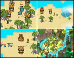 Now Castaway comes with the new gameplay - this time it's a combination of adventure and tower defence. Build towers to protect your island against leaking enemies. Walk around to collect coins to build new towers. Use W A S D to move, press Space while you're on the trees to build towers.