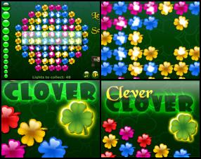 Create clever combination of flowers (called clovers) in this addictive puzzle game. 49 levels are waiting for you. Use Mouse to play. Match at least 3 elements of one kind by clicking to remove them.