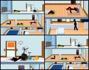 Remember those games where you have to click on different objects in the right order and then everybody dies? This is the same kind of game. Find out how to kill everybody in the fitness centre. Use Mouse to click on objects.