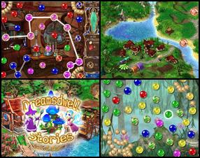 Your task is to build a town in a colorful fantasy world. You need gems and gold do this. Make chains of the spheres of one color to gain them. Use mouse to click on a sphere to select it, after that continue to select spheres to make a chain. Double click on last ball to remove chain. Remove all golden mountings to complete level.
