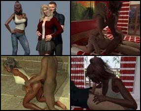 This is a follow up for the game - Inspiring Celina. Here you take the role of the Celina's best friend April. She's an ebony super hot girl who has seen how Celina turned from a shy girl into open minded girl with really handsome boyfriend. Now all three of them are spending summer together and probably something sexy is going to happen.