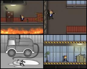 This game is really funny. All you have to do is run away from the upcoming fire. Help your hero to survive by jumping and climbing up against the walls. Controls are very simple: Just click or press Space to jump. Press it twice to perform double-jump.