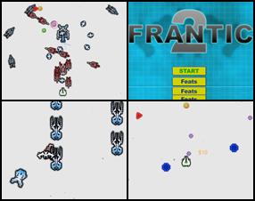 Your mission is to blow up some spaceships with style. Frantic is back with more levels, ships, 30 unique bosses, loads of upgrades, locked items to unlock and achievements. Use mouse or W A S D keys to control the game.