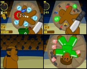 In this simple but fast passed game you have to throw objects to your targets and try not to hurt the gingerbread people. Do at least minimum level requirement to progress the game. Use Mouse to aim and throw your weapons.