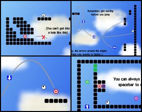 Your aim is to pass 40 levels in this gravity puzzle game. All instructions will be shown in first 10 levels to educate you how to play. These puzzles start off simple but quickly become very challenging. Use W A S D or arrows to move. Press X or J to jump. Press Space to restart.