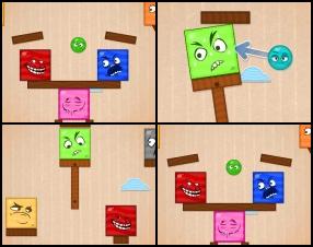 Your mission in this block removal game is to use few balls with different abilities to remove all angry and silly faces from the screen. Use your mouse to select the ball, place it on the screen, then set the power and direction and release to shoot.