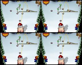 Help Santa empty his bladder on the numbered Christmas baubles, do it in the correct sequence to get a high score and move onto the next level. Use Your mouse to control the urine squirt's direction.