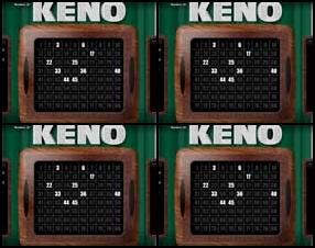 Keno is very popular gambling game. It comes from Chinese game "The Game of the White Dove". The game is similar to other Bingo or Lotto games. You have to choose and guess 10 numbers and try to win as much money as you can.