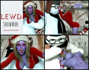 Merry Christmas everyone. In this short comic book you'll see naughty snowmen and the Christmas Elf with red eyes, more like a demon. Actually that's Sylvanas Windrunner from Warcraft and she'll be fucked by two horny snow guys. Just use arrow keys to navigate through the story.