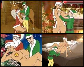 Pendant la fête de Noël la sexy femme du père Noël n'a aucune attention de son vieux et gros mari. L'elfe allumé Rupert a remarqué cela et maintenant il pense à baiser Mrs.Claus en cachette du père Noël.