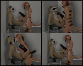 Essa é outra curta animação da série de animação de sexo furry. Conheça o fofo mangusto Timon do famoso desenho animado. Basta escolher a ação e assistir como esses animais gays gozam.