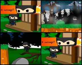 You task is to help little ninja to deliver some package to your master in the neighbour village. Use your mouse to point and click to interact with objects and environment.