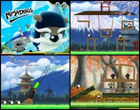 В этой игре Angry Birds выстреливай из пушки своими Ниндзя собаками и уничтожай всех Ниндзя котов и их постройки. Для управления пушкой и для прицела используй мышку. Кликни по собаке когда она будет в воздухе, чтобы использовать дополнительные возможности. S - уменьшение картинки. Клавишами A и D двигаемся по сторонам.