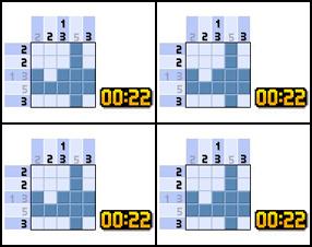This game is casual logic puzzle game where you have to fill squares according to numbers given at the sides of the grid to reveal the hidden picture. These numbers measure how many squares are filled in any given row or column. Before playing, please go to the instructions menu of the game. It is a nice tutorial about the basics of picross.