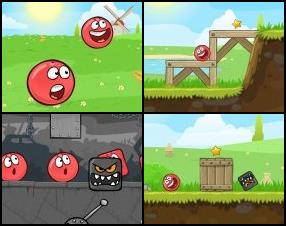 Your task is to help your red ball to navigate through this world of circles. But wait a minute, there are squares, that's discussing. Looks like they have a plan to take control over your circle world. Stop them now! Use your arrow keys to control the red ball. Collect stars on your way.