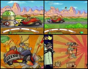 Your aim is to play as mad rabbit, drive your car and destroy it. Drive your car as fast as you can - crash into obstacles to get maximal damage. Press and hold Space for acceleration, release it when on maximal power to throw your car into the race. Use Up and Down arrows to move, use Left and Right to select special items and use them by pressing Space.