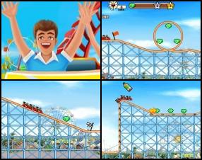 Your goal is to construct your roller coaster and guide your customers from the start to the finish of your track. Use Mouse to select tools and draw coaster tracks. Collect as many gems as you can on your way.