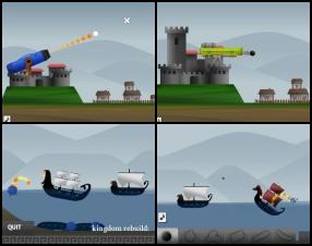 Another great cannon game. Use your cannon to destroy enemy ships that are trying to destroy your sand castle. Collect coins to buy new powerful defence tools and save your kingdom. Use Mouse to aim and fire. Use 1-6 numbers to switch weapons. Use Arrows Left and Right to switch between views.