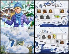 You task is to manage winter resort business. Your aunt will guide you through the game. You will start with building cabins and pavilions to attract new guests. Upgrade all buildings, earn money and complete all goals. Use mouse to play this game.
