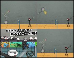 This is already second part of this badminton game. Your task is to become champion between stick men. Choose your stick figure and lead it to victory! Use your mouse to control the game.