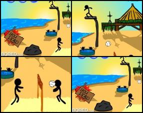This is some new game from ClickDeath and Causality series. What could ruin a peaceful day at the beach? You know .. anything could happen. Your task is to take care about security for little stick men. Use your mouse to point and click.