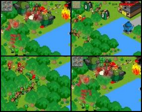 Well this is already 7th part of this strategy defence game. As previously your task is to destroy your enemy as fast as you can, upgrade your self during the battle and have a good time. Use your mouse to play this game.