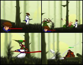 Our Samurai hero is now equipped with new moves, air-combos and will fight against new enemies, new bosses, also game features more slashing and blood. Use mouse to perform combos and special moves by dragging and drawing lines through enemy heads. Press Space to activate shunpo mode.