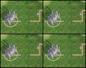 Your aim is to build your town and protect your castle. Use mouse to control the game. Roll over on the castle to see its health line. In the right menu on the top you can see your fortune - gold, wood and stones. You need these resources to build buildings or buy weapons. Build the tower to place an archer on it, make a pit to make enemies go slowly. Click on the castle image on the right panel to go to the building menu. If the item shown in green you can click on it and read the description of the building, find out its cost. You can build just one building in one day.