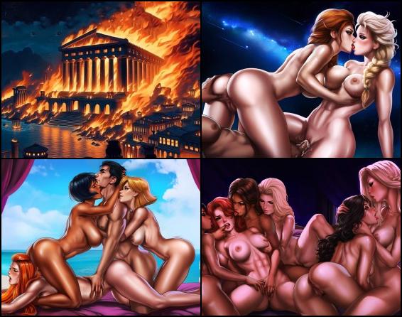 Well, your dream has come true, you lustful wanderer! You’re heading to the mysterious Temiskira, the legendary island of hot Amazons. Amid the Mediterranean beauty and magnificent landscapes, you’ll see stunning women. Their bodies are perfect - muscular, with gorgeous breasts, making you forget everything. But don’t get too comfortable, because you have a sacred mission! You’ll need to use all your charm to seduce these proud women. Try to teach, conquer, and corrupt them. You can even attempt to turn them against each other and seize power on the island. But be careful, failure awaits at the slightest slip-up!