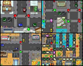 More cars mean more traffic lights. Can you handle this mission? In real life this process is controlled by computer. In this game that's your task. Control the traffic anyway you like, but remember that car drivers can be very impatient. Use mouse to control traffic lights.