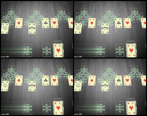 In this nice type of solitaire game You must move all cards to the waste heap. You can only move a card that is adjacent to the topmost card on the heap. Use the joker card at any time to place any card on waste heap. Try to win as many rounds as possible and get the highest score you can. Use mouse to drag the cards to the heap.